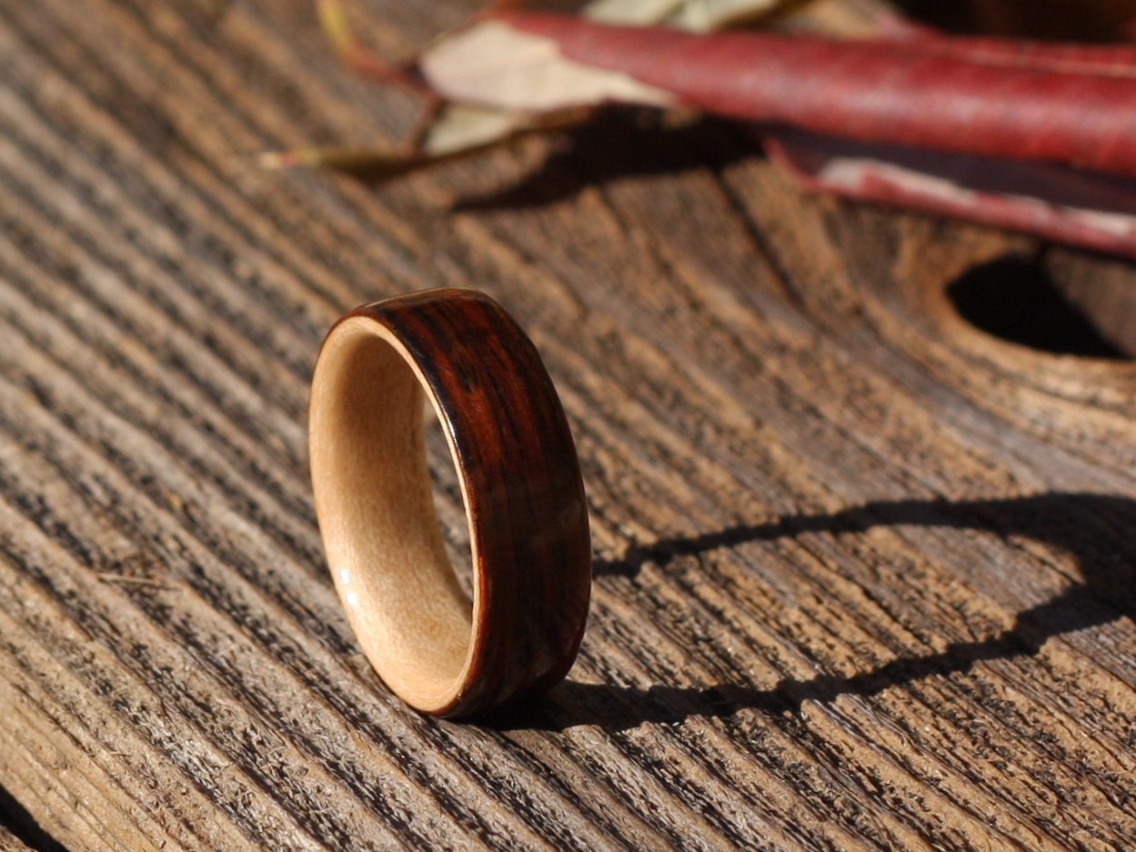 Brazilian Rosewood Bentwood Ring with Maple Liner