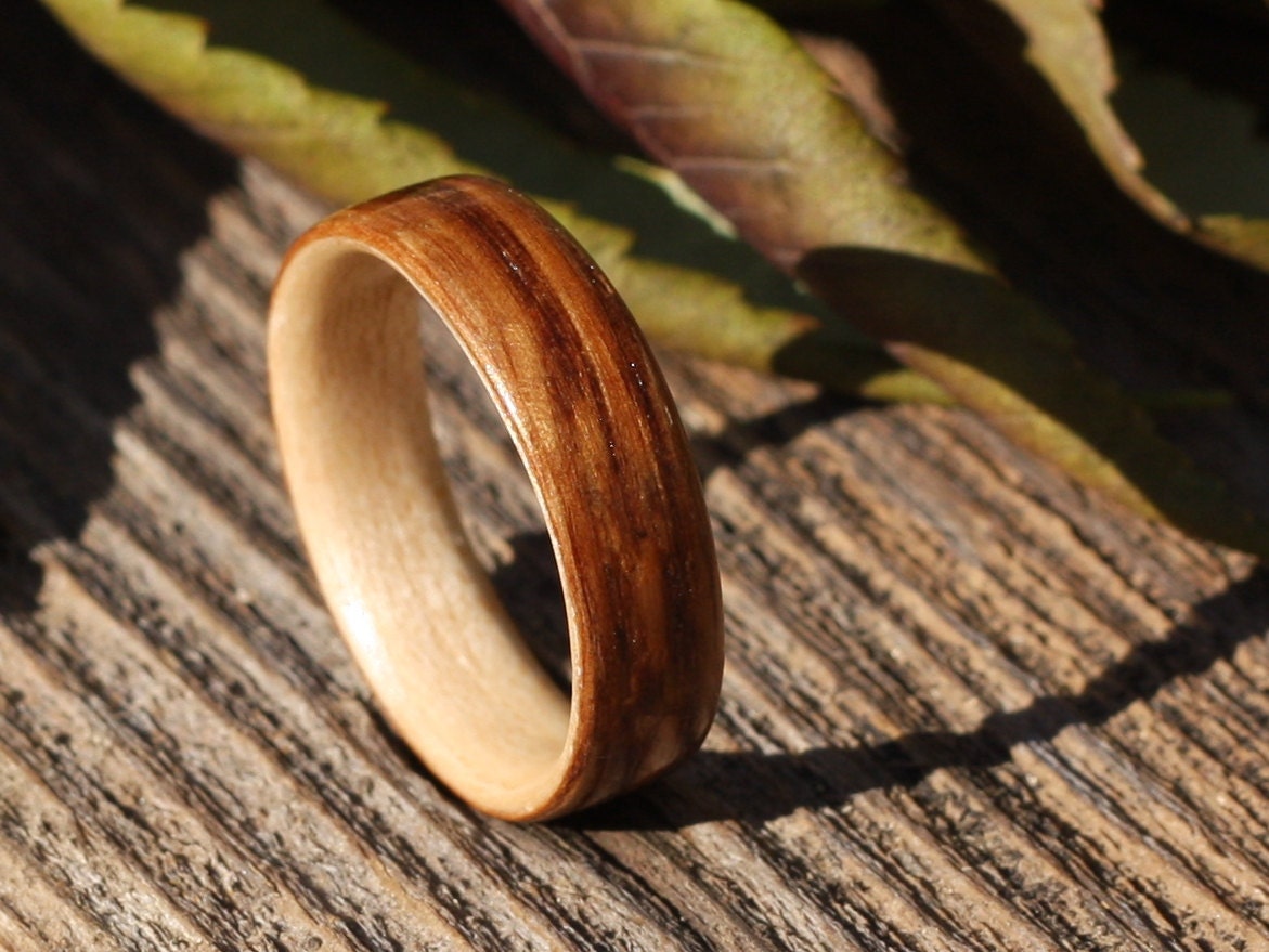 English Oak Bentwood Ring with Maple Liner