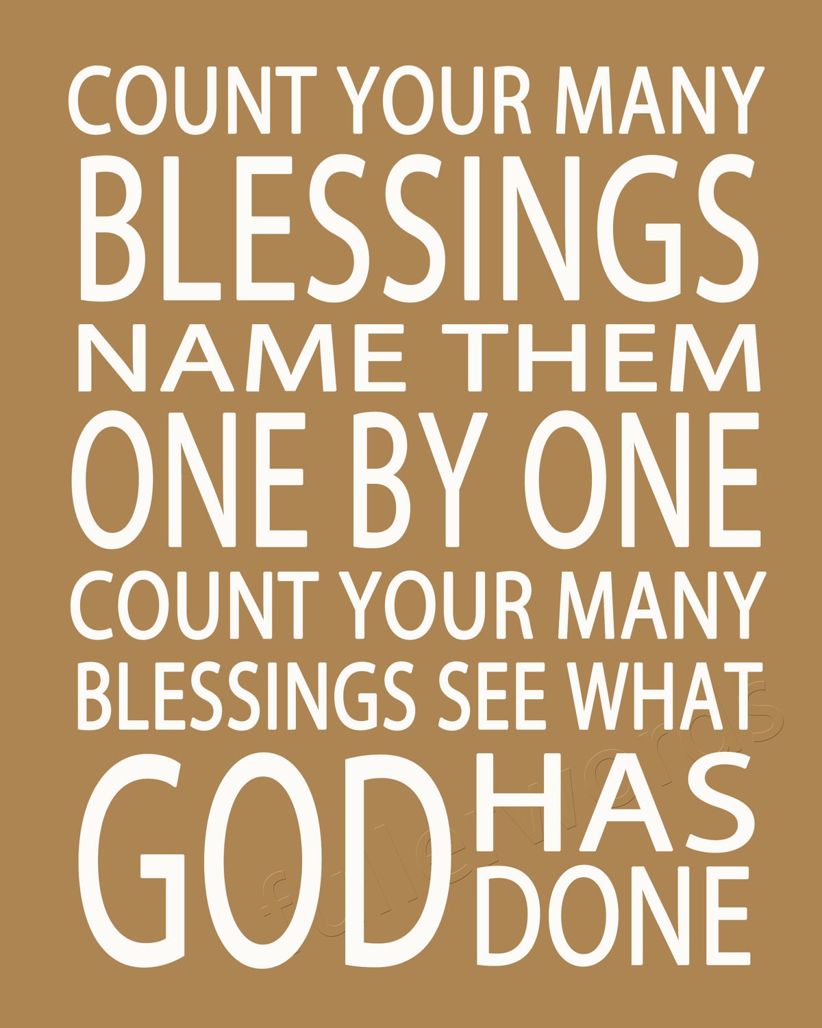 Count Your Blessings -hymn lyrics - digital printable word art