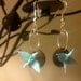Lacquered Hand-Made Origami Earrings - Cranes