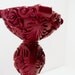 ornate pedestal candle holder // burgundy wine pink // upcycled home decor // victorian rose pillar candlestick