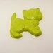 cat wall hanging // neon lime green home decor // upcycled cats, wall art, plaster, kids, children, kitsch