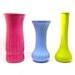 vintage milk glass vases // hot pink, periwinkle, lime green, neon, upcycled vase, 60s decor, retro, colorful, wedding, centerpiece