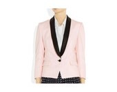 Baby-Pink Tuxedo Jacket