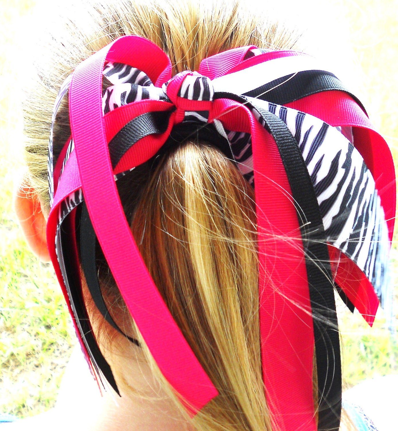 Streamer Boutique Hair Bow Cheer Bow Sports Bow by SugarSweetBows