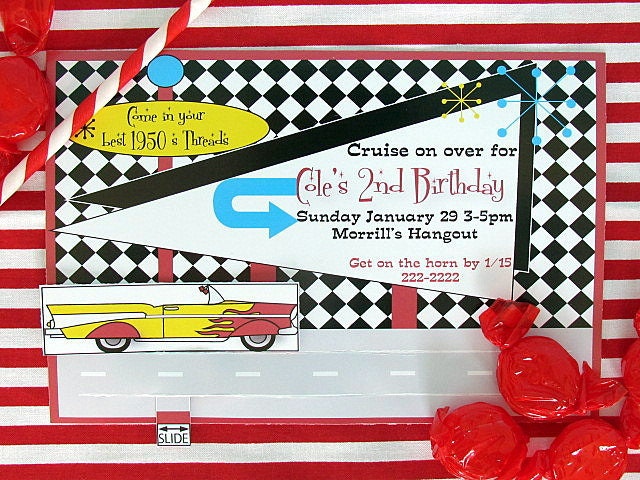 Printable 5X7 Hot Rod Invitation...by Party Like Paula Il_570xn