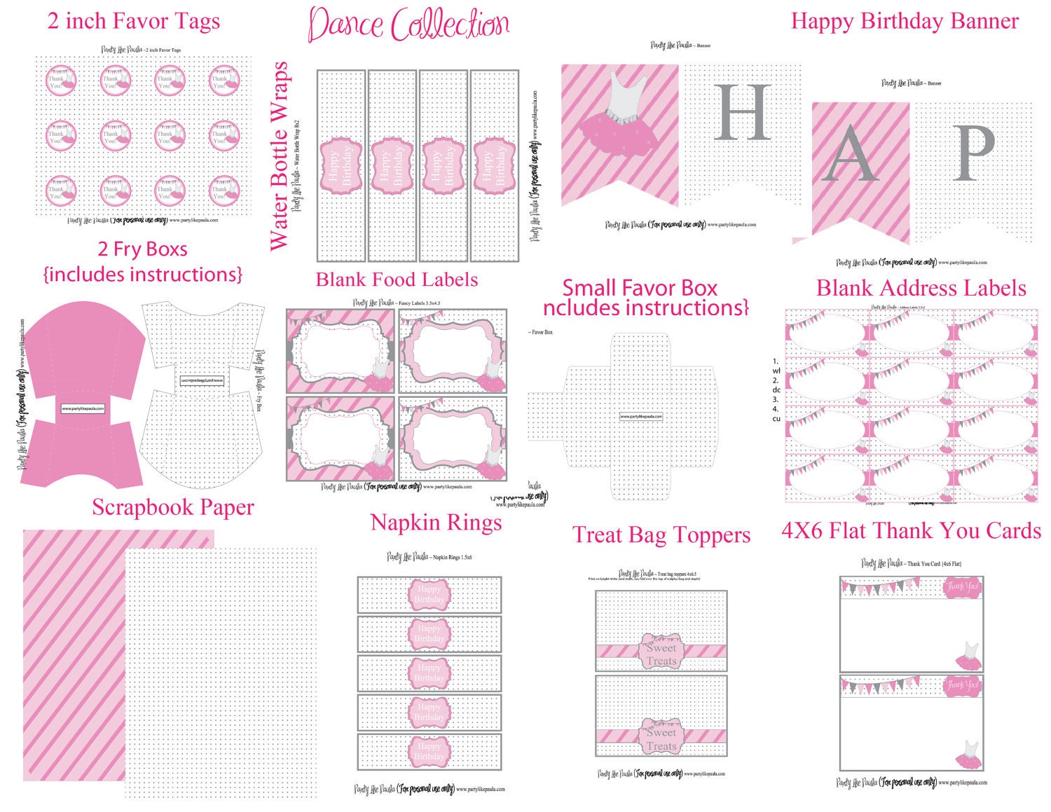 Printable Dance Party Package...by Party Like Paula