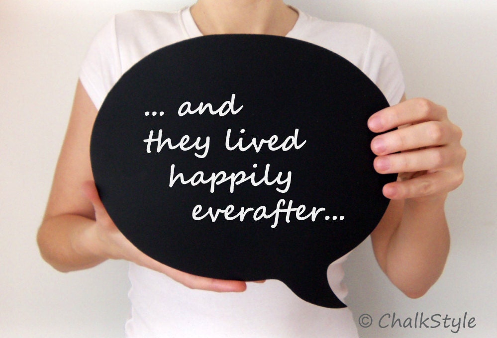 Large Chalkboard Speech Bubble -- Oval Wooden Chalk Board for Weddings or Engagement Photo Prop
