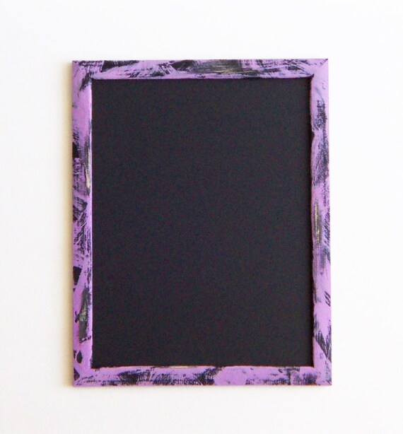 11x8.5 Framed Chalkboard with Purple Shabby Chic Frame for Engagement or Wedding Photo Prop Il_570xn
