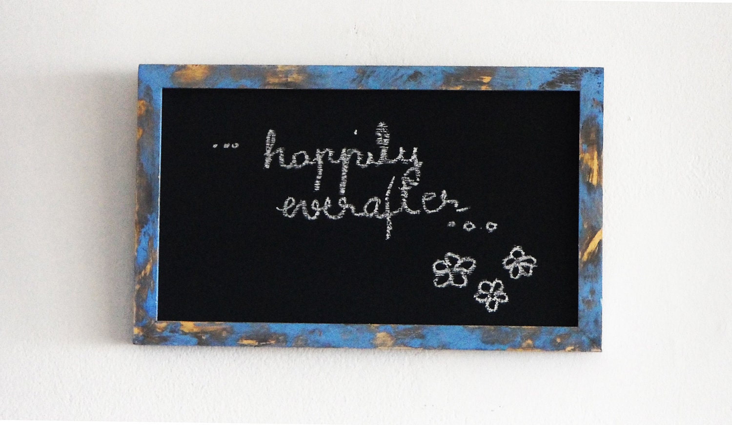 15x9 Large Chalkboard with Pale Blue Shabby Chic Frame for Wedding Decor, Photo Booth Prop or Home Decor