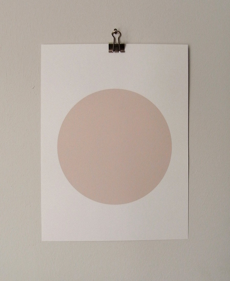circle screenprint on paper, nude
