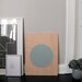 circle screenprint on plywood, celadon