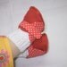 Red shoes for 12"waldorf doll, with white socks,shoes for doll