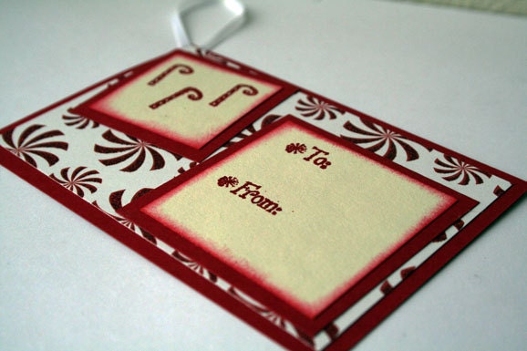 Gift tag Holiday - Candy Cane (Set of 10)