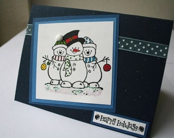 Christmas Card - Snowmen Friends