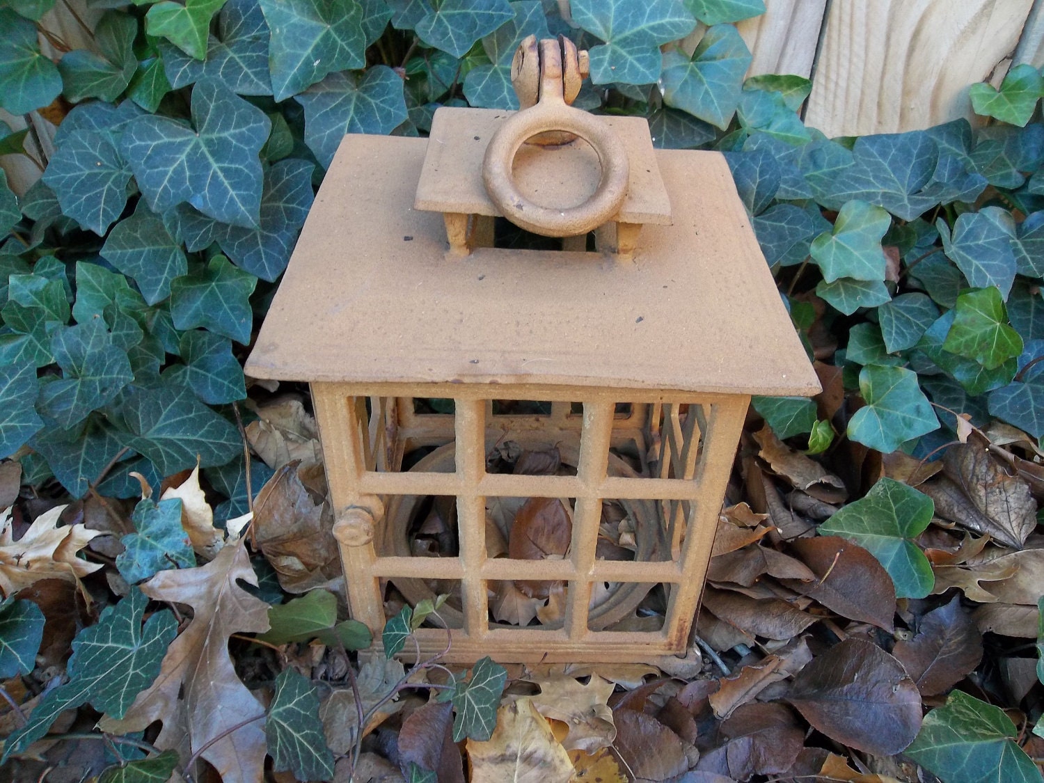 Lantern/Antique Cast Iron Lantern/Cast Iron Ship by frenchtwine