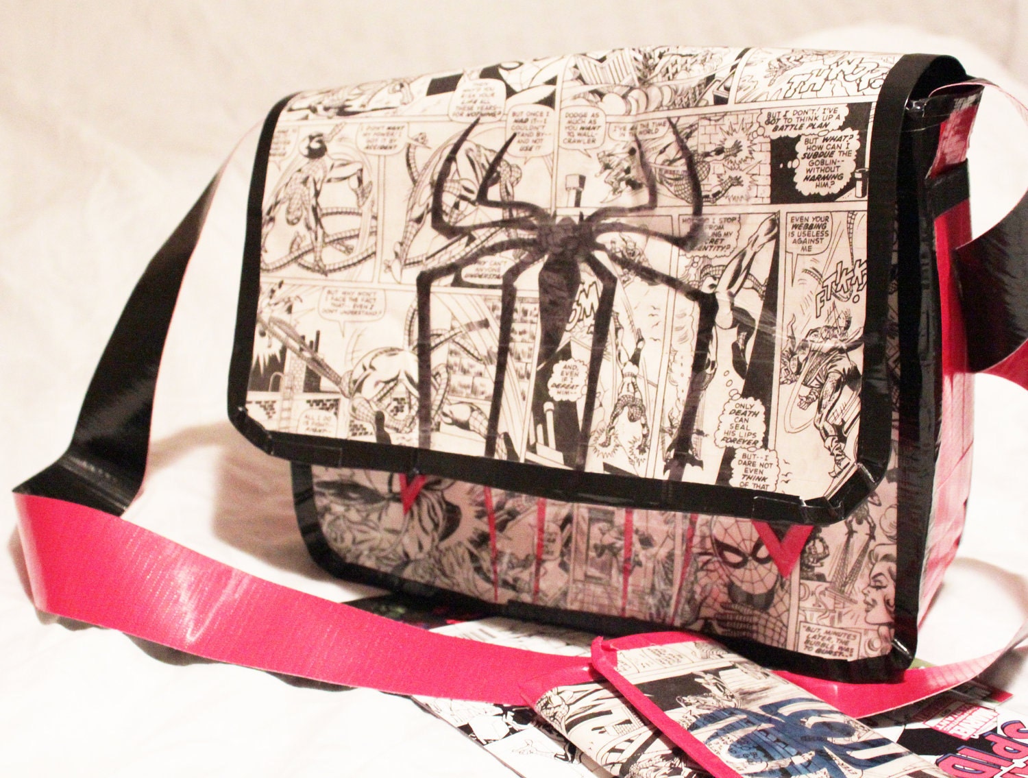Amazing Spider-Man Duct Tape Messenger Purse - One Shot