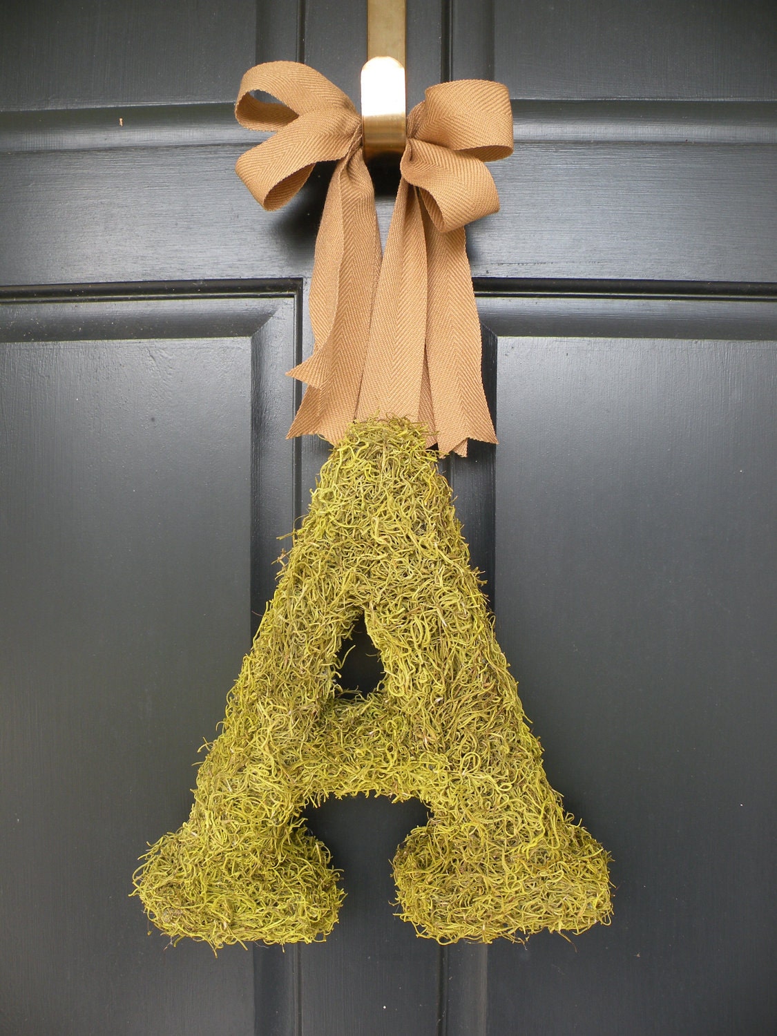 Moss Monogram Initial Wreath