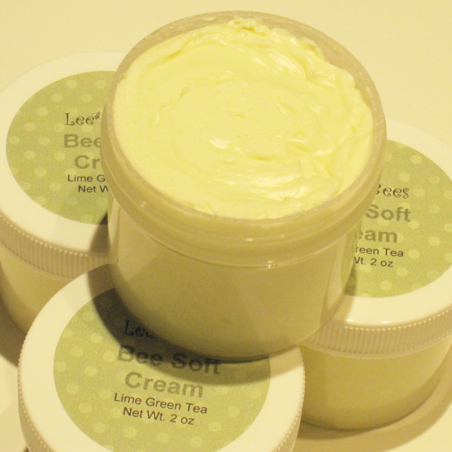 All Natural Body Cream, Lime Green Tea Fragrance - Thick and Rich Spa Quality AWARD WINNING Lotion with Beeswax from Lee the Beekeeper