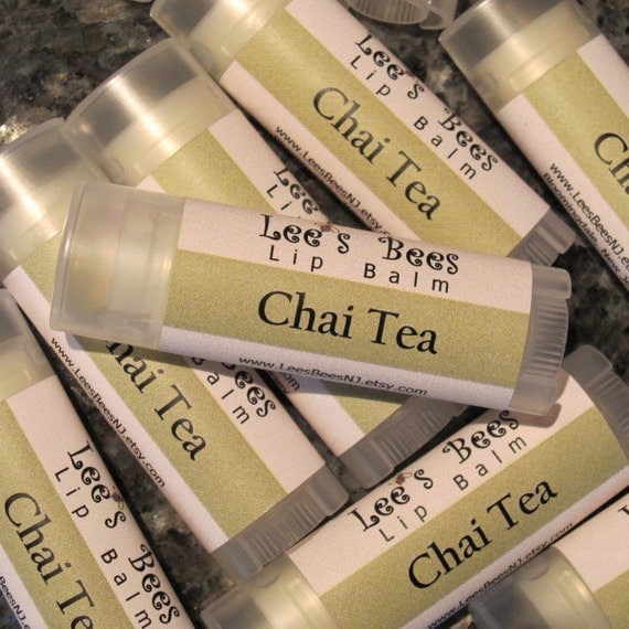 Spice it up with 3 Chai Tea Lip Balm Tubes - All Natural Beeswax Lip Salve Chapstick from Lee the Beekeeper