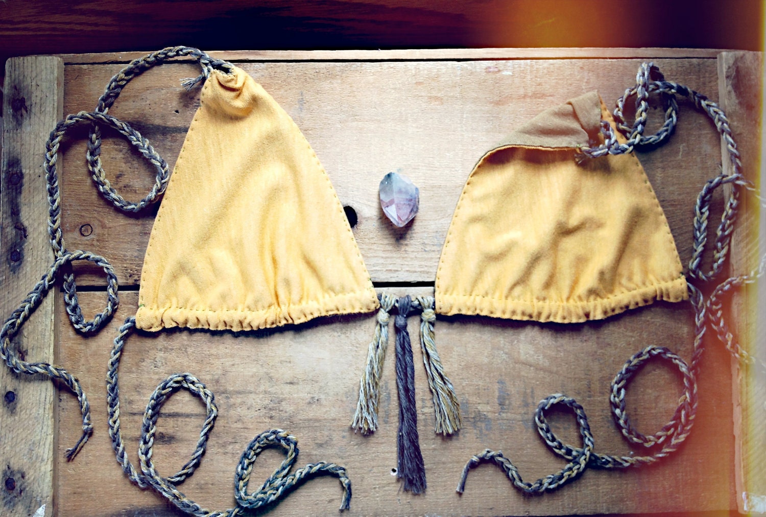 SALE reversible bikini top. organic bamboo hemp blend. choose your colors. 'made to order'