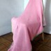 Crochet Afghan Modern Blanket Throw - Soft Pink with Pistachio Border/Flowers - Complimentary Shipping