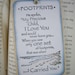 inspirational bookmark, religious bookmark, footprints in the sand bookmark