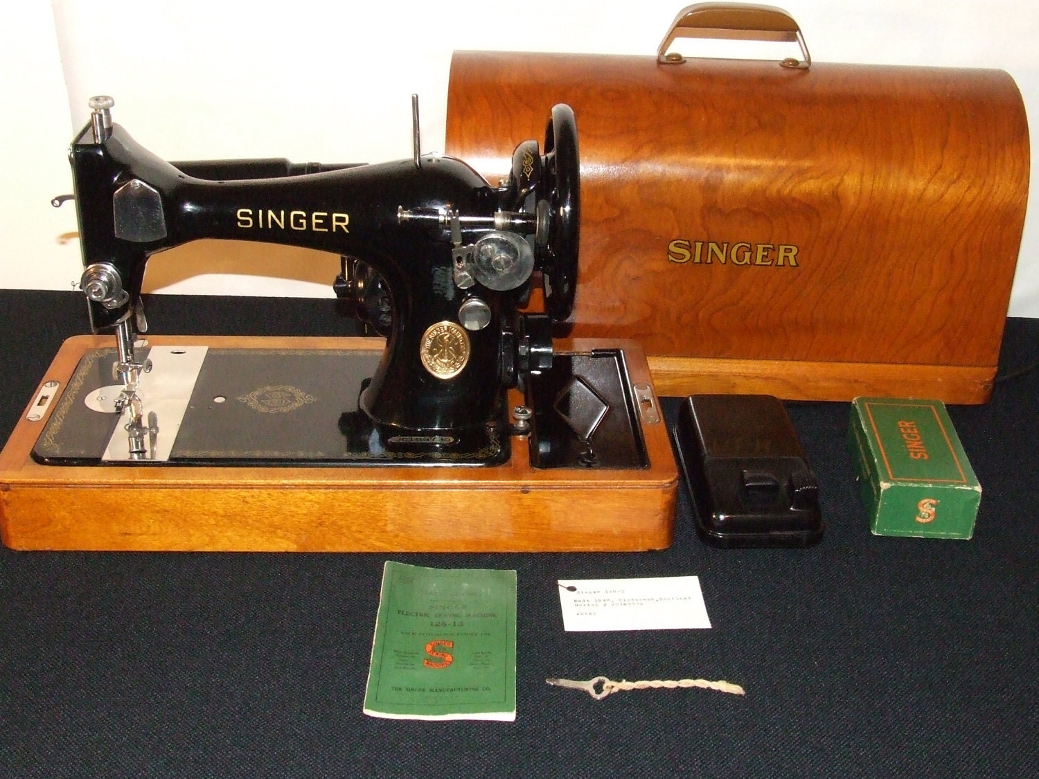 Singer Sewing Machine Model 128 by bartles1 on Etsy