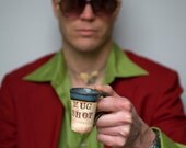Hand Stamped Shot Glass 2 oz-Mug Shot-Vintage Typeset Letters