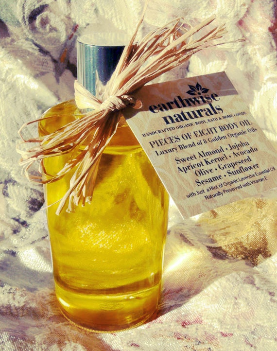 8 oz. - Pieces of Eight Custom Blend Organic Golden Body & Hair Oil