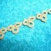 15 inches of vintage Ecru Hand tatted insertion lace trim for sewing, crafts, costume, valentines, romantic couture by MarlenesAttic