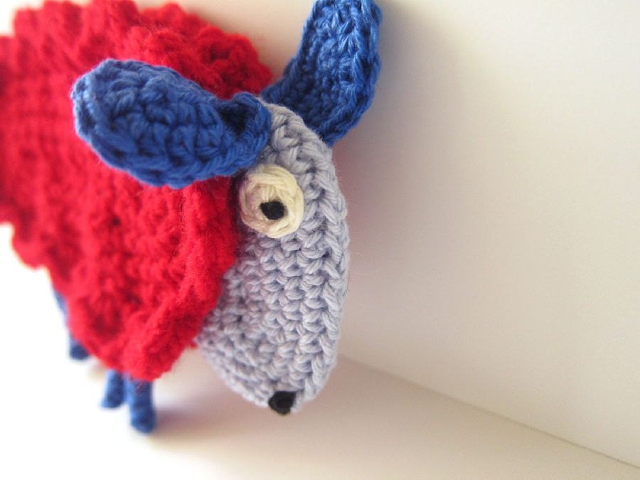 Flat Crocheted Sheep, Sheep Ornament, Sheep Figurine