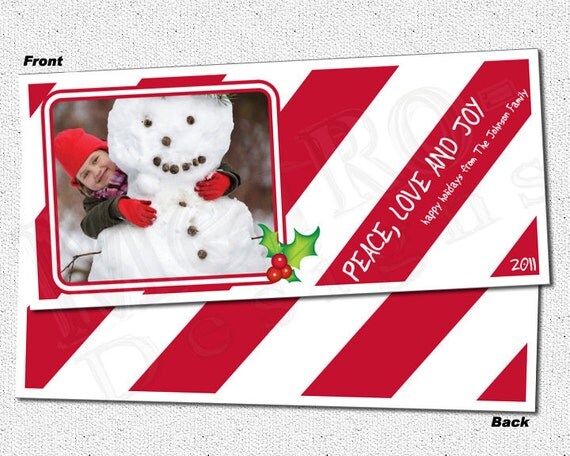 Candy Cane Greeting Card Il_570xn