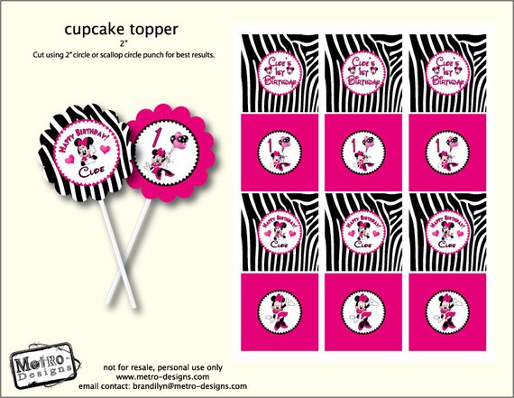 Minnie Mouse - Party Tags Il_570xn