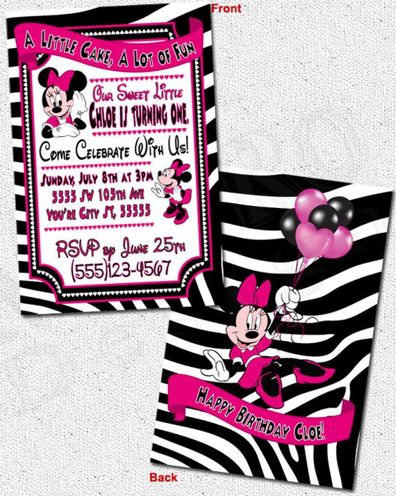 Minnie Mouse Invitations - D.I.Y. - by Metro Events/Metro-Designs Il_570xn