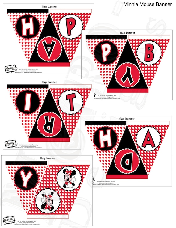 Minnie Mouse Banner Il_570xn