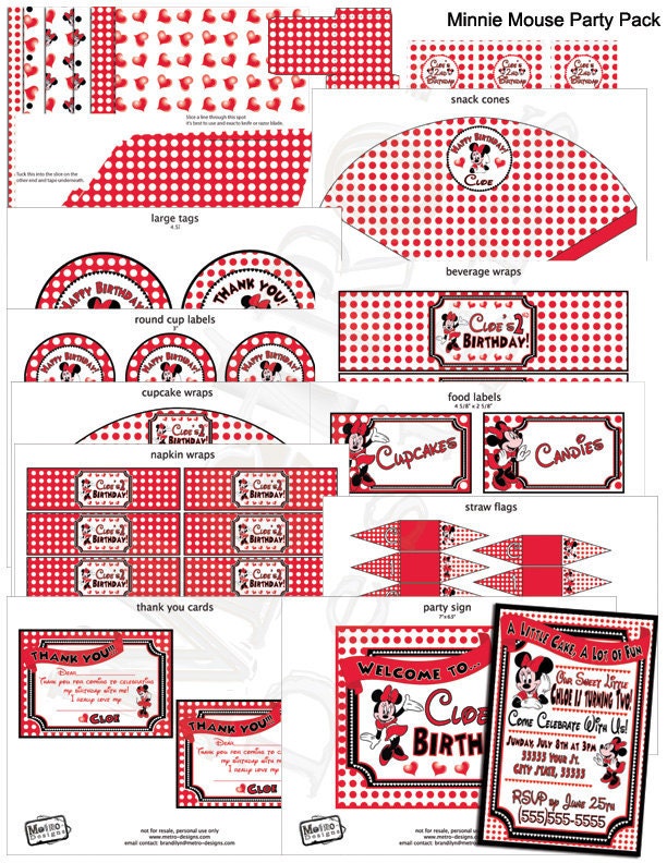 Minnie Mouse - Deluxe Party Kit Il_570xn