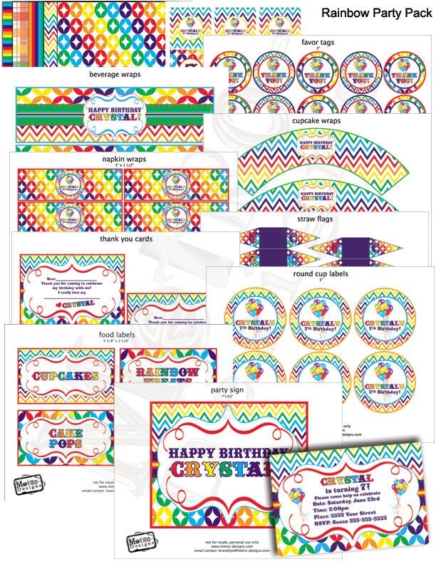 Rainbow - Party Package Il_570xn