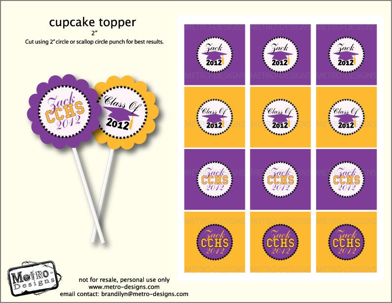 Graduation Cupcake Toppers