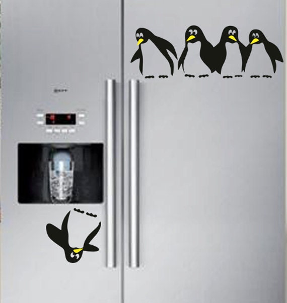 Save the Penguin Double Door Fridge Decal