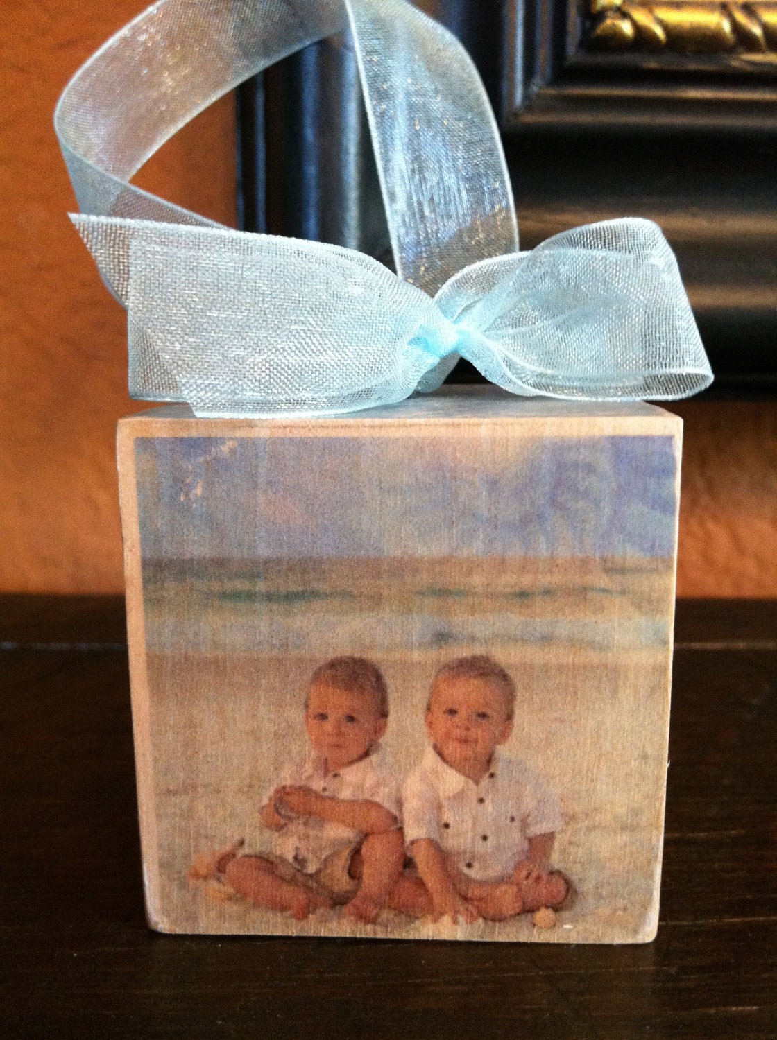 Custom Color Photo Block Ornament or Door Hanger