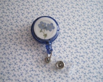 Forget Me Not Pendant - Badge Clip