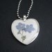 Resin Heart Forget Me Not Pendant
