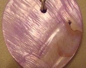 Purple Mother of Pearl Heart Shaped Pendant--Not Pink--Free Shipping in U.S.