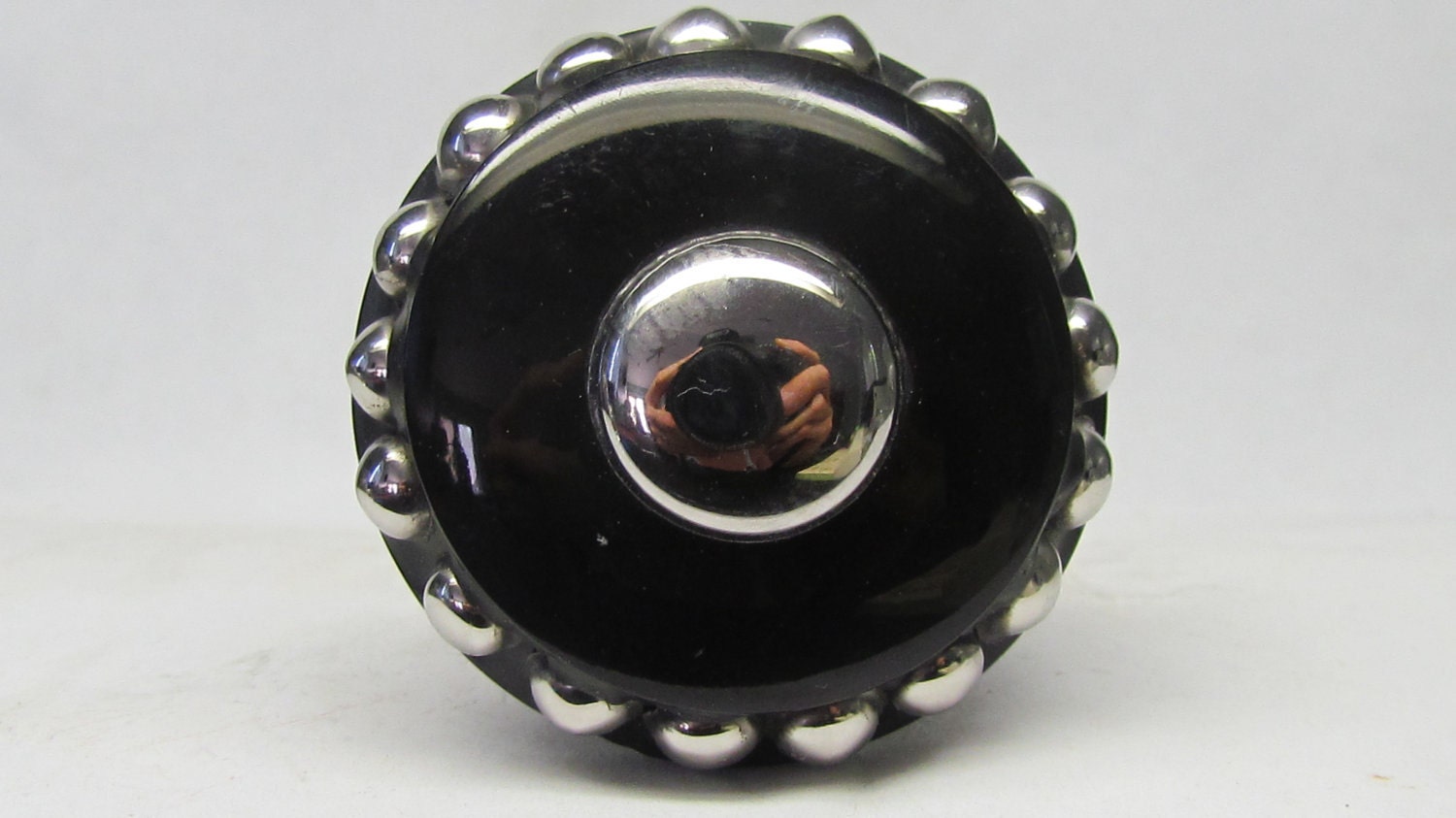 Black with chrome like accent Wine Bottle Stopper