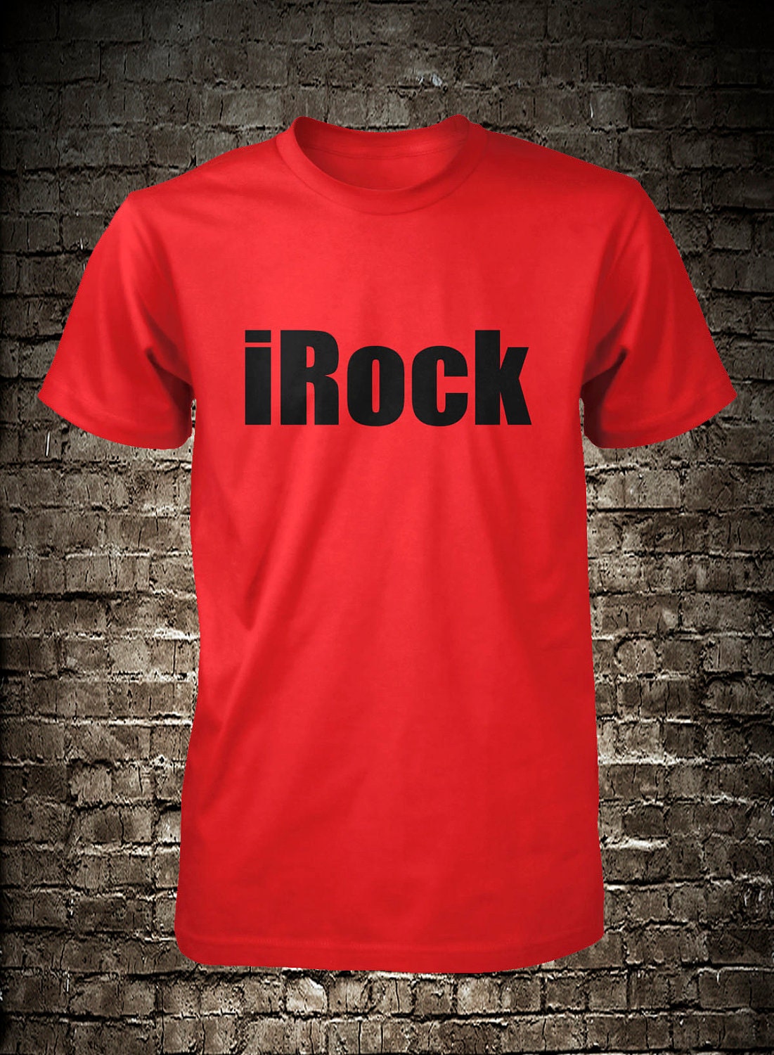 Funny T Shirt iRock All Sizes Mens S M L XL White Red Sand Yellow