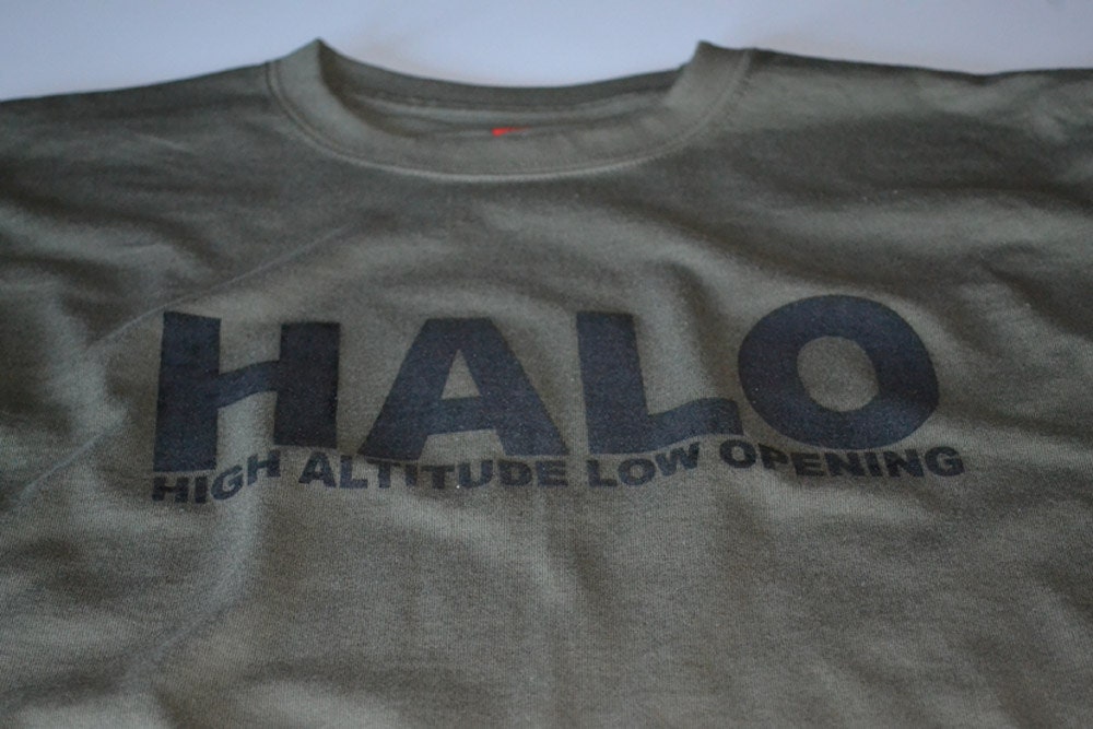 HALO military parachute airborne t shirt army ranger men women teen skydiving XS S M L XL 2xl 3xl 4xl 5xl
