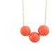 Coral Statement Necklace, Geometric, Modern, Ceramic, Spring