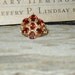 Approx. 6 ct. Garnet Cluster Ring - 18Kt Gold over Silver - FREE SHIPPING - SALE
