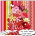 Adom Varod Digital Scrapbook Kit (Red, Pink, Gold) for Digital Scrapbooking, Card making, Invites, Web Design,  Instant Download